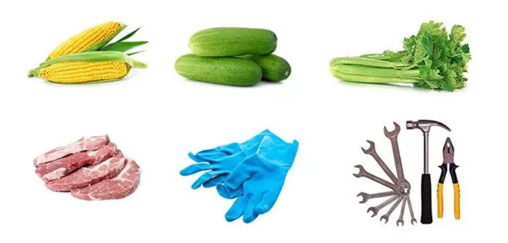 Fruit vegetables packing machine packaging samples