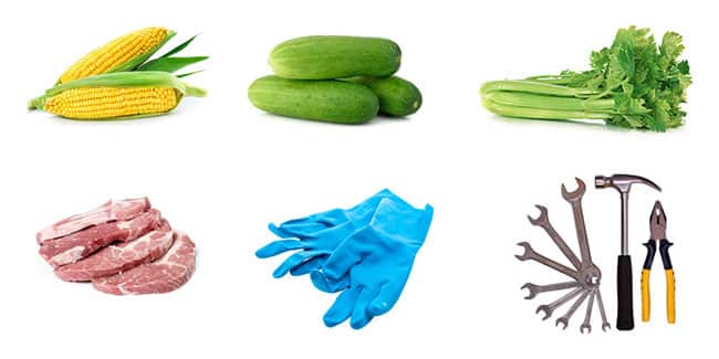 Packing machine for vegetables, cucumber, meat, hardware, gloves, etc.