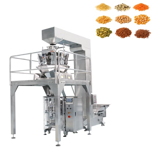 vertical packaging machine with multiple heads weigher